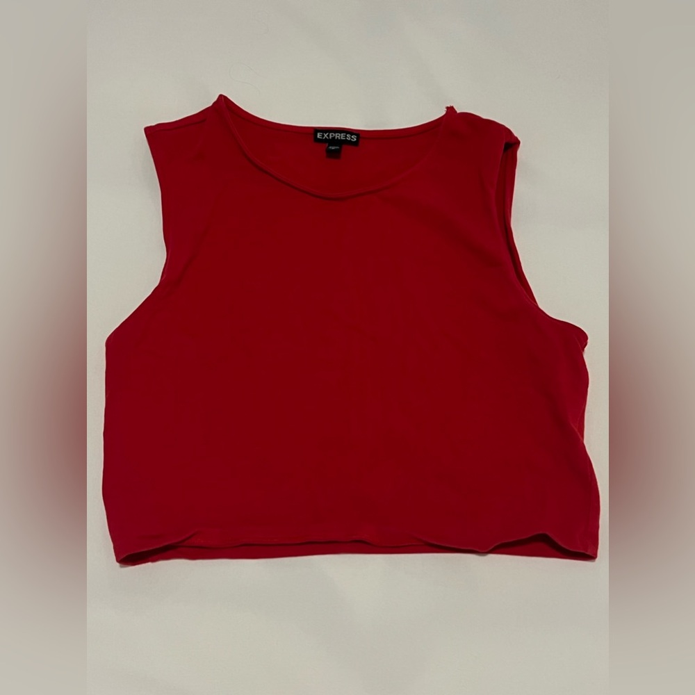 Express red cropped tank - size M
